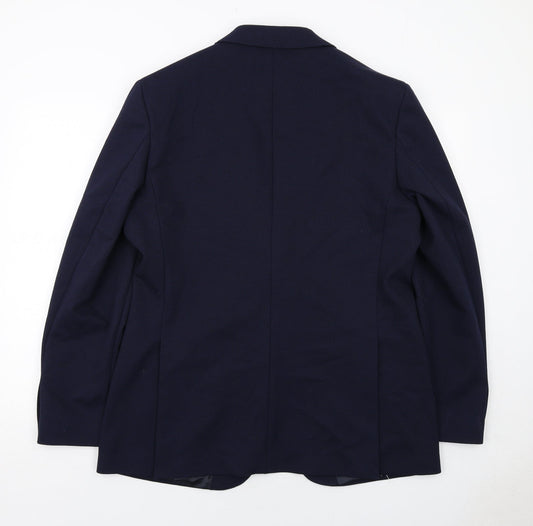 Marks and Spencer Mens Blue Polyester Jacket Suit Jacket Size 42 Regular