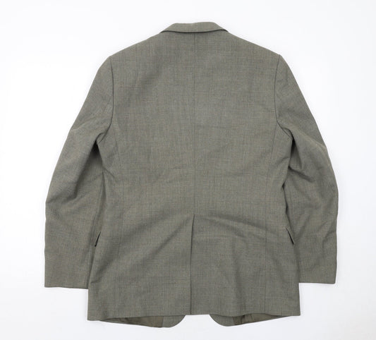 Marks and Spencer Mens Green Polyester Jacket Suit Jacket Size 40 Regular
