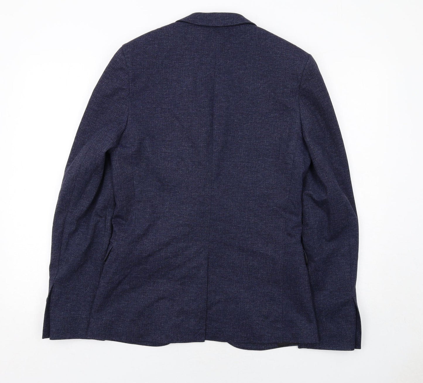 Topman Mens Blue Viscose Jacket Suit Jacket Size 36 Regular