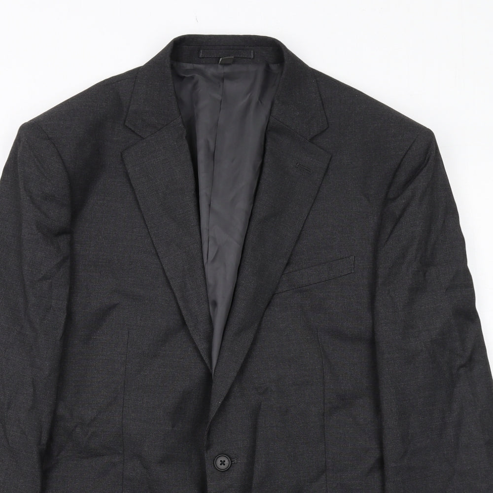 Marks and Spencer Mens Grey Polyester Jacket Suit Jacket Size 42 Regular