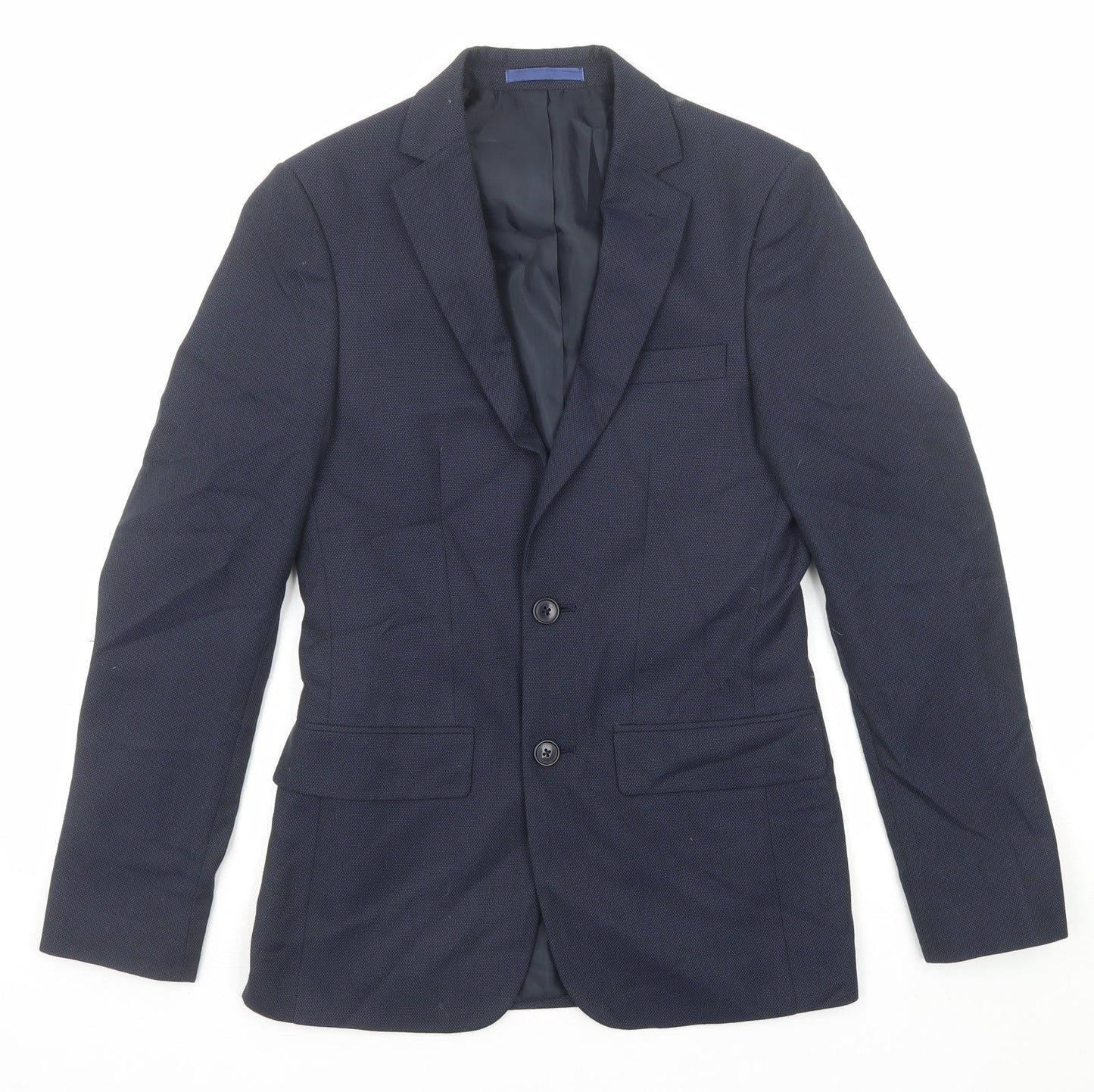 Marks and Spencer Mens Blue Polyester Jacket Suit Jacket Size 34 Regular