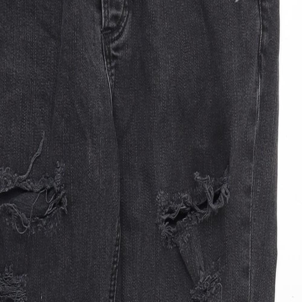 River Island Mens Grey Cotton Skinny Jeans Size 32 in Regular Zip