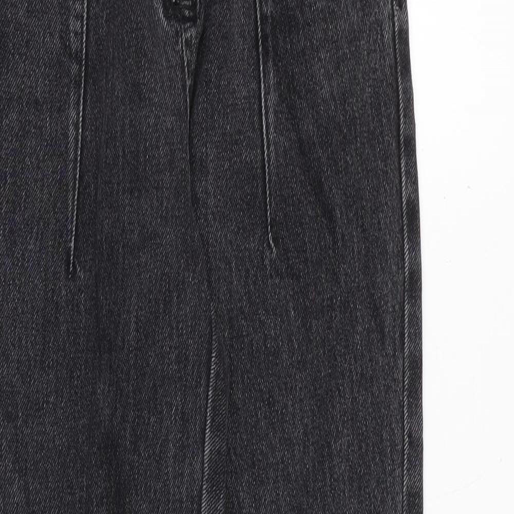 Topshop Womens Grey Herringbone Cotton Skinny Jeans Size 26 in Regular Zip