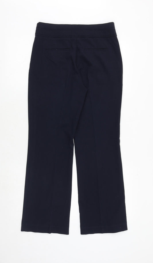 Per Una Womens Blue Polyester Dress Pants Trousers Size 8 Regular Zip