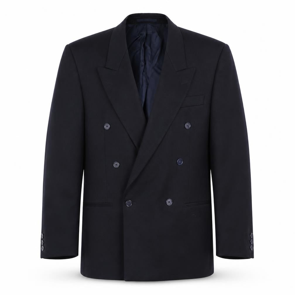 Corman Mens Blue Polyester Jacket Suit Jacket Size 38 Regular