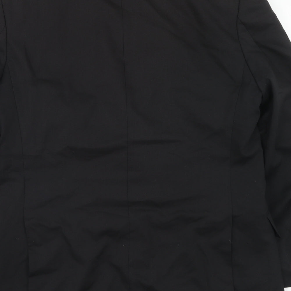 Autograph Mens Black Wool Jacket Suit Jacket Size 40 Regular