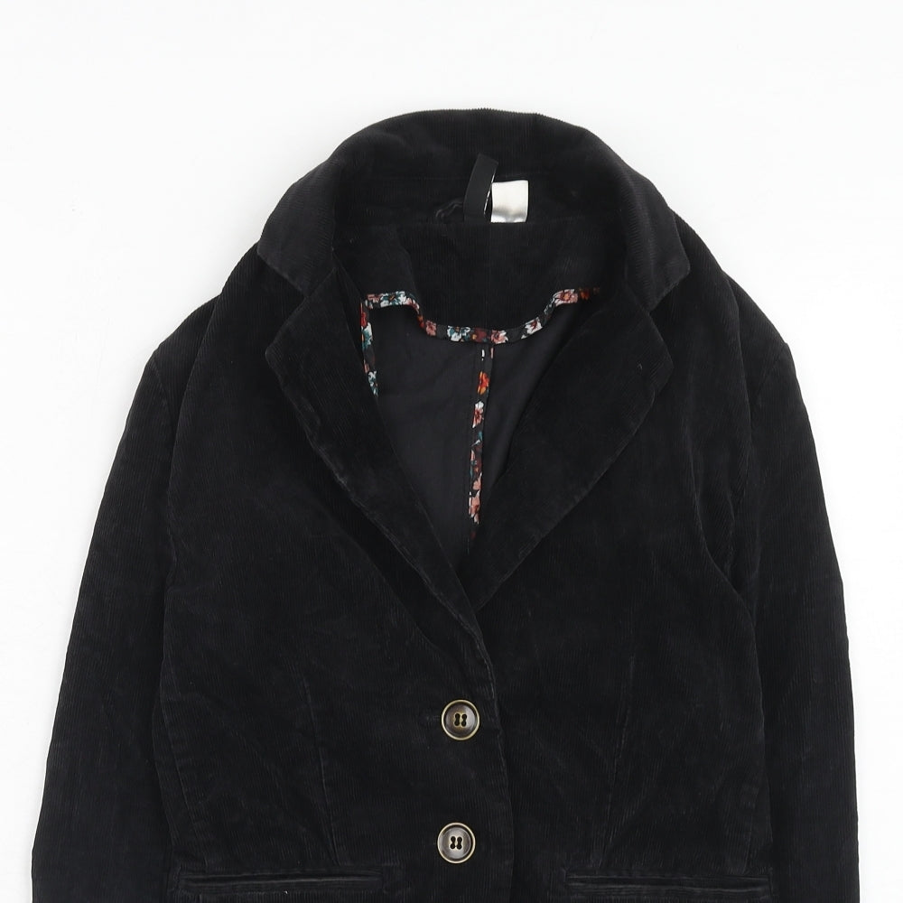 NEXT Womens Black Cotton Jacket Blazer Size 8