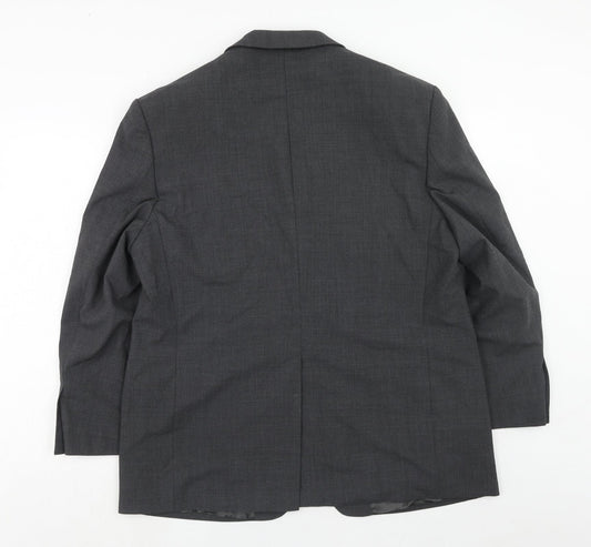 Marks and Spencer Mens Grey Polyester Jacket Suit Jacket Size 44 Regular