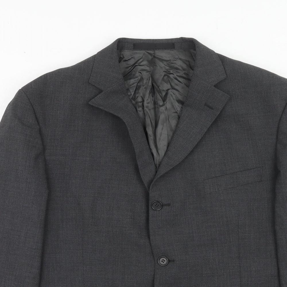 Marks and Spencer Mens Grey Polyester Jacket Suit Jacket Size 44 Regular
