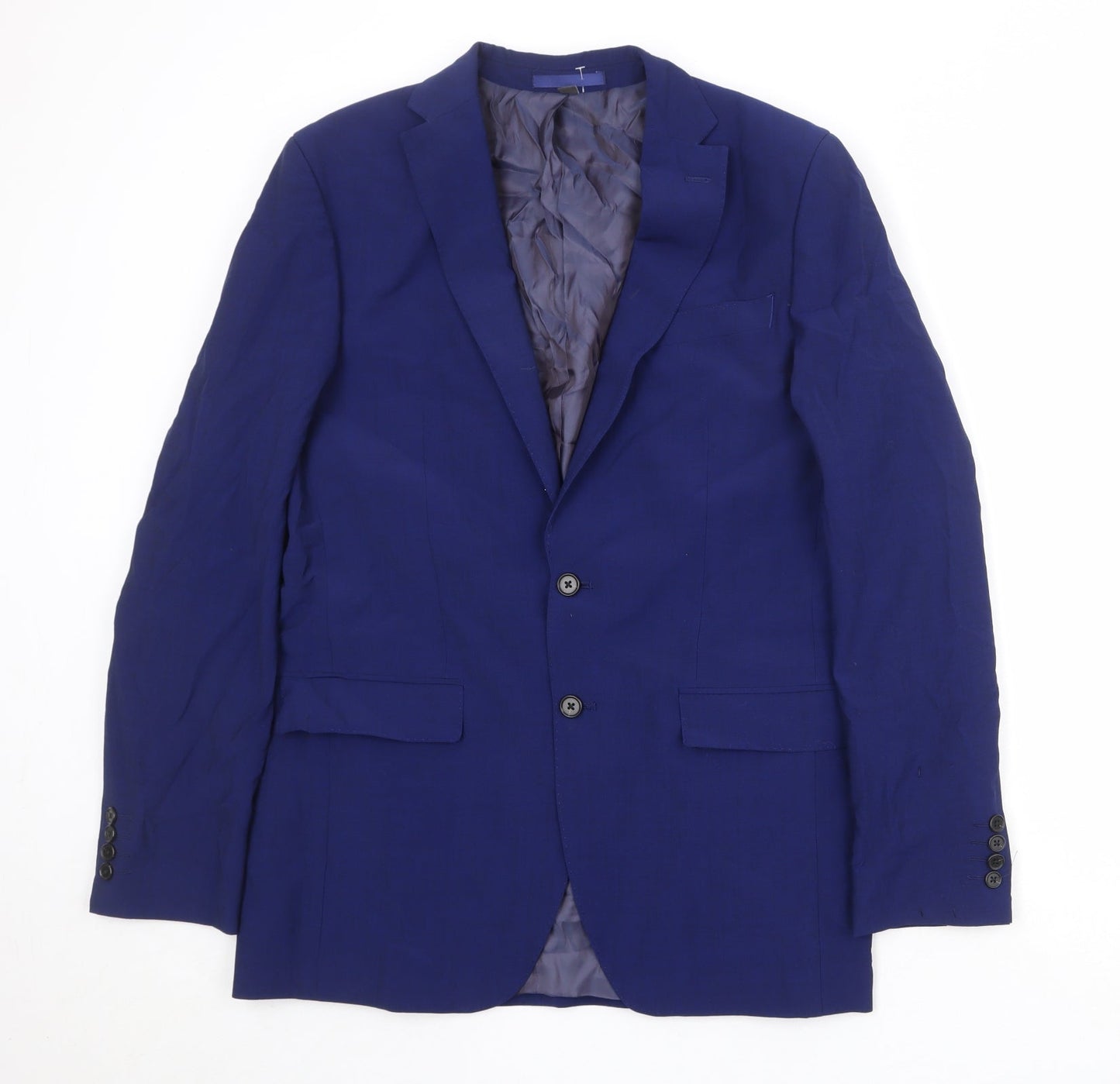 Marks and Spencer Mens Blue Polyester Jacket Suit Jacket Size 40 Regular