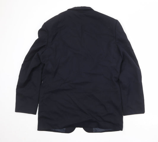 Charlton Grey Mens Black Polyester Jacket Suit Jacket Size 40 Regular