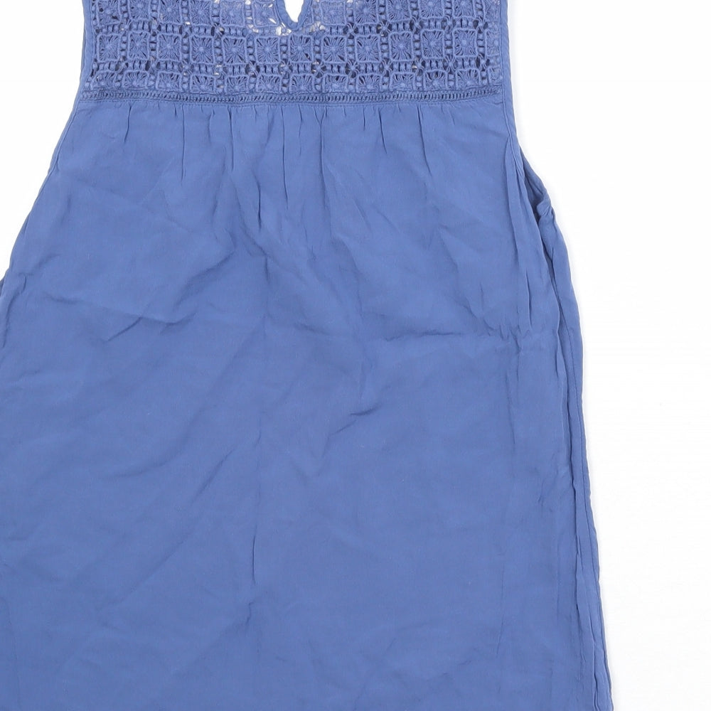 Gap Womens Blue 100% Cotton Basic Tank Size XS Round Neck