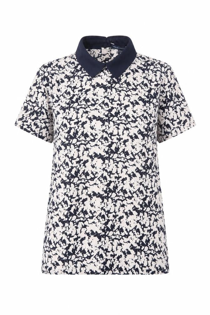 Womens UK Size 8 French Connection White Polyester T-Shirt