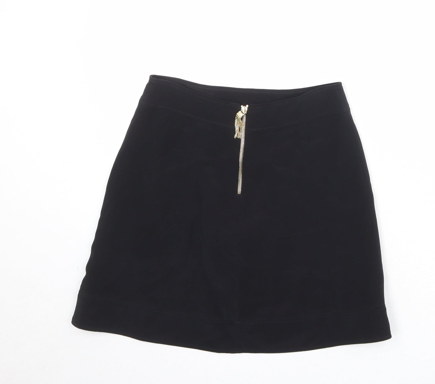 Kem Scott Womens Black Polyester A-Line Skirt Size 28 in Zip