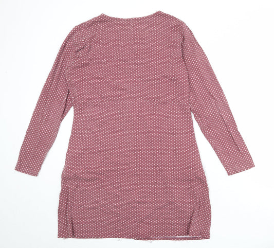 Brantree Womens Pink Polka Dot Bamboo A-Line Size L Round Neck Pullover
