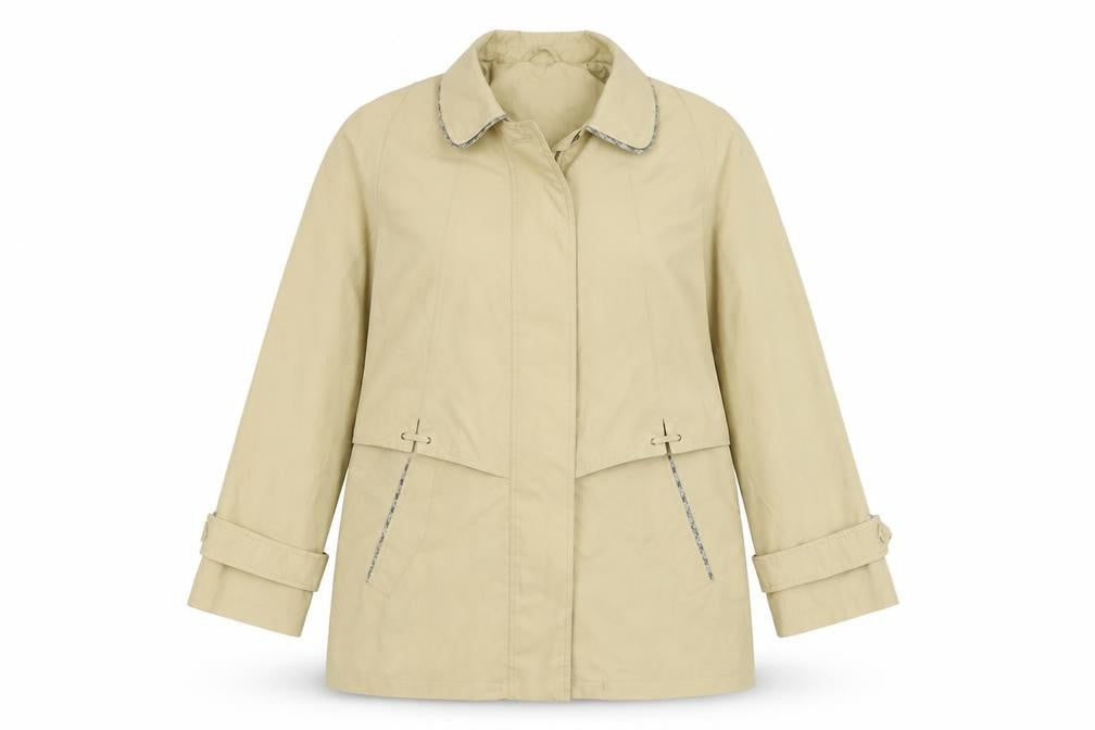 Compliments Womens Beige Jacket Size 16 Zip
