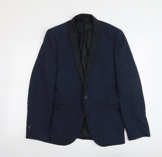 NEXT Mens Blue Polyester Jacket Suit Jacket Size 40 Regular