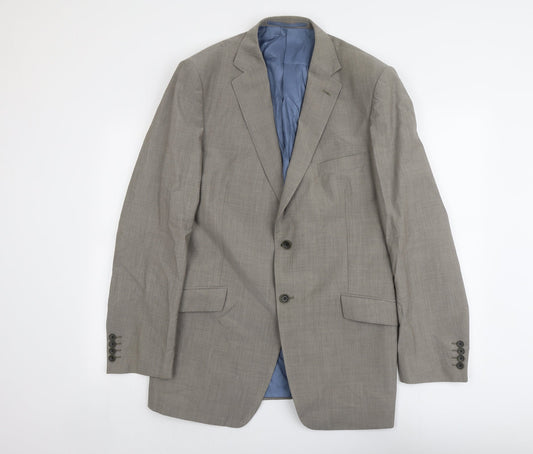 Marks and Spencer Mens Beige Wool Jacket Suit Jacket Size 42 Regular