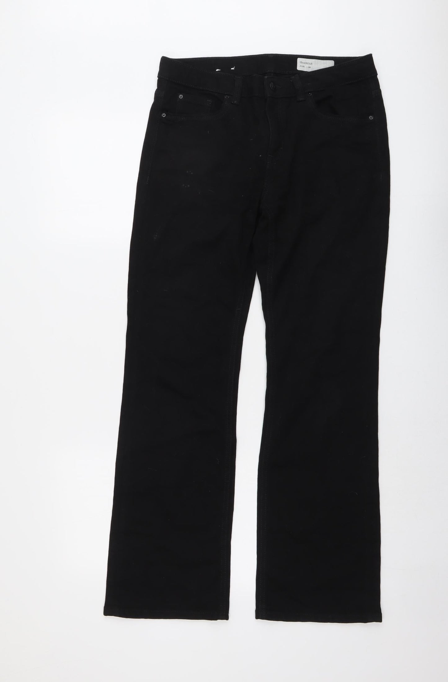 Esprit Womens Black Cotton Straight Jeans Size 29 in L32 in Regular Button