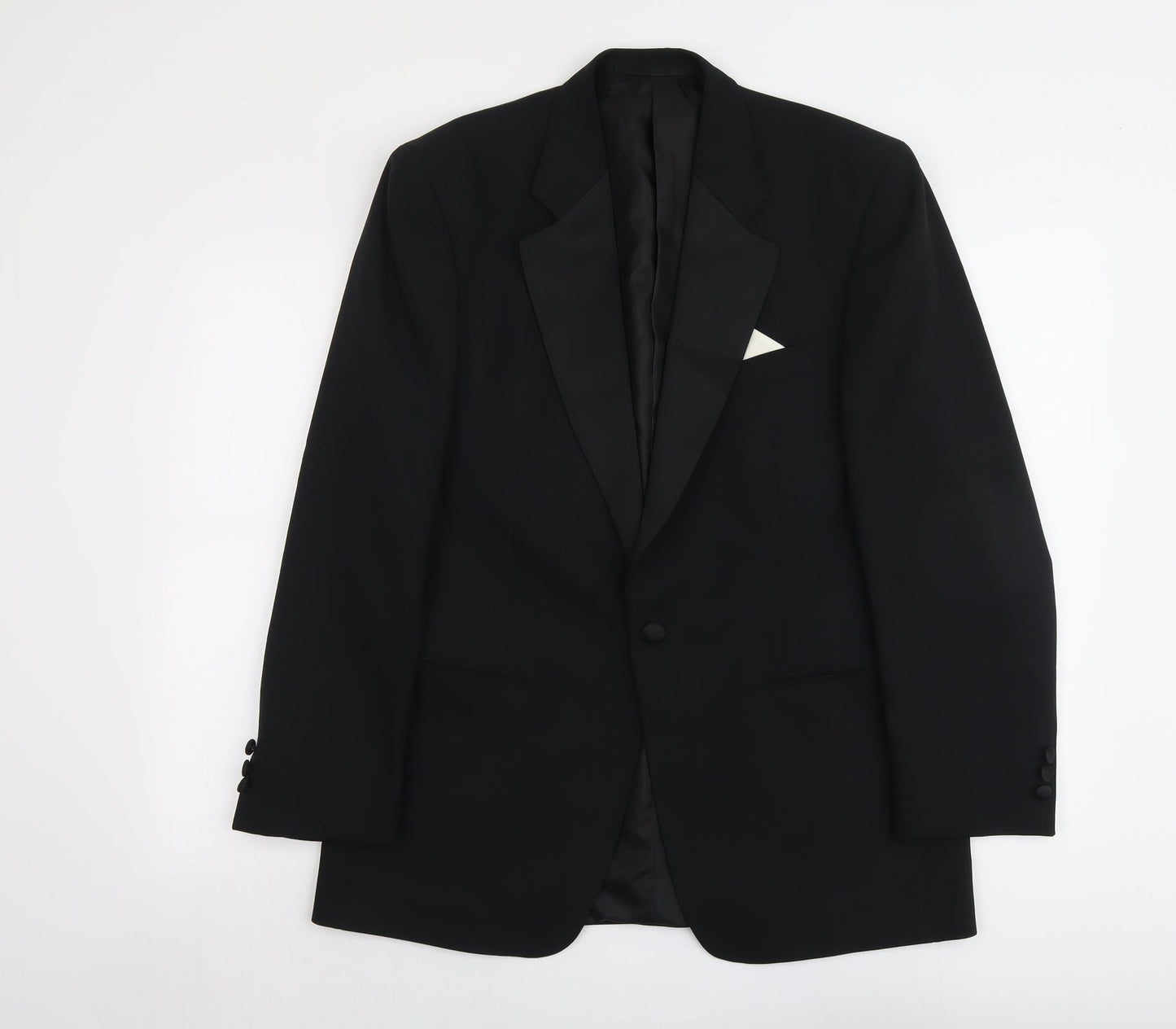 Greenwoods Mens Black Polyester Jacket Suit Jacket Size 38 Regular