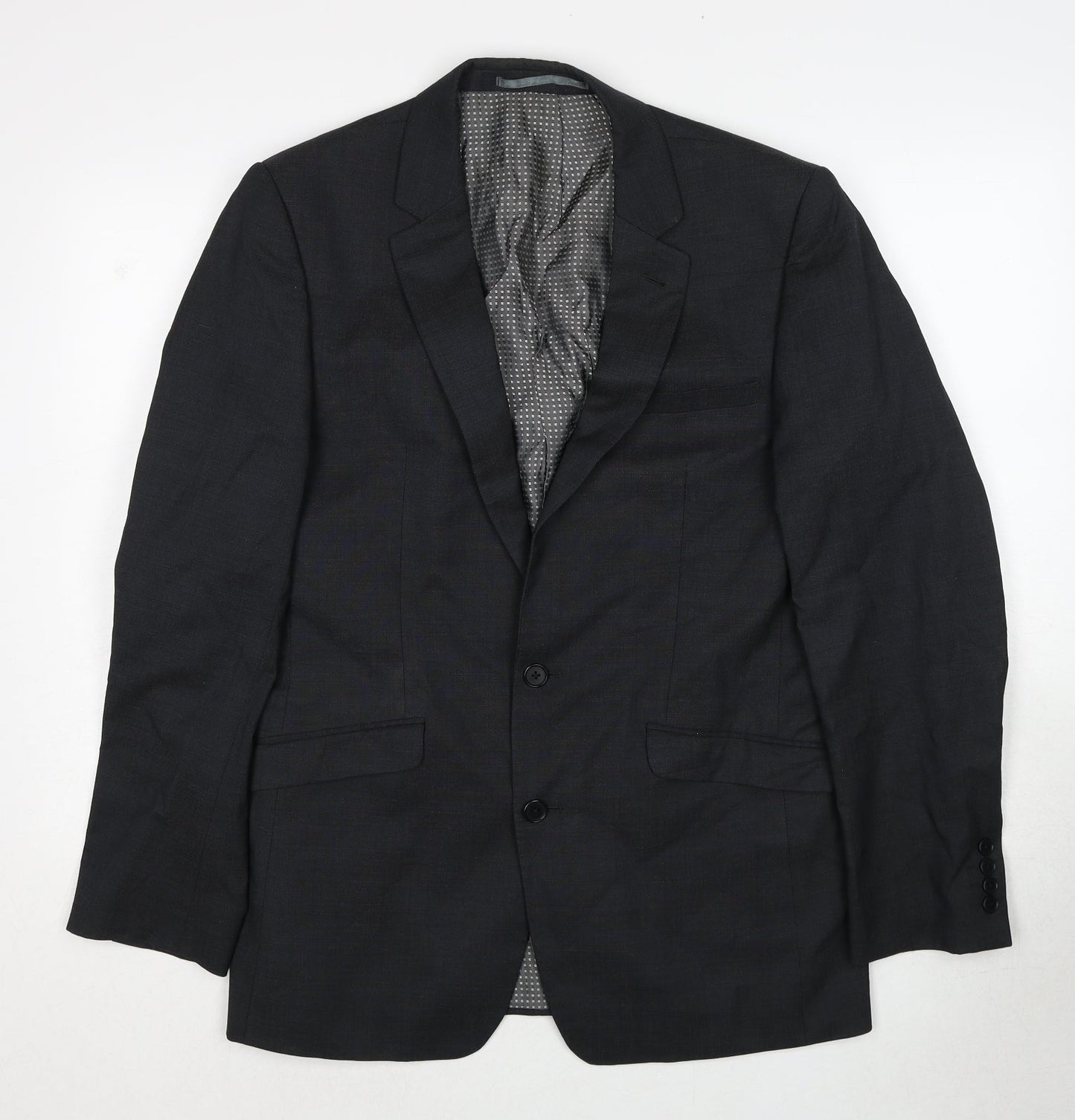 NEXT Mens Grey Wool Jacket Suit Jacket Size 38 Regular