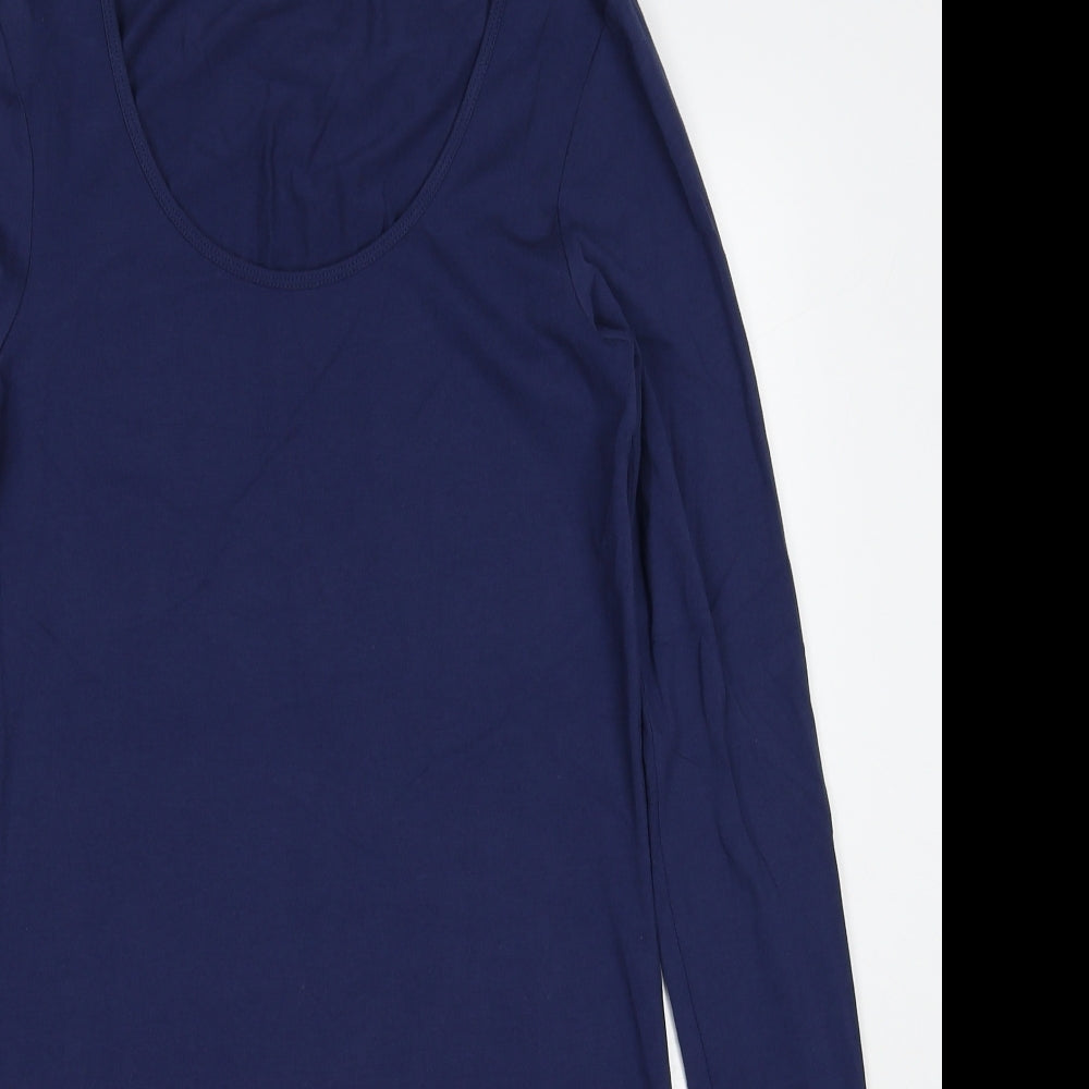 edc by Esprit Womens Blue Cotton Shift Size 12 Round Neck Pullover