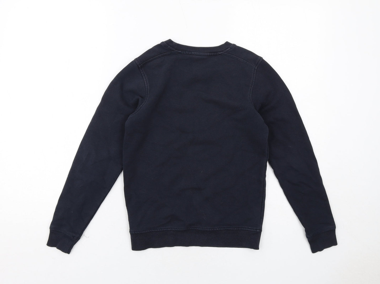 Marks and Spencer Boys Blue Cotton Pullover Sweatshirt Size 9-10 Years Pullover