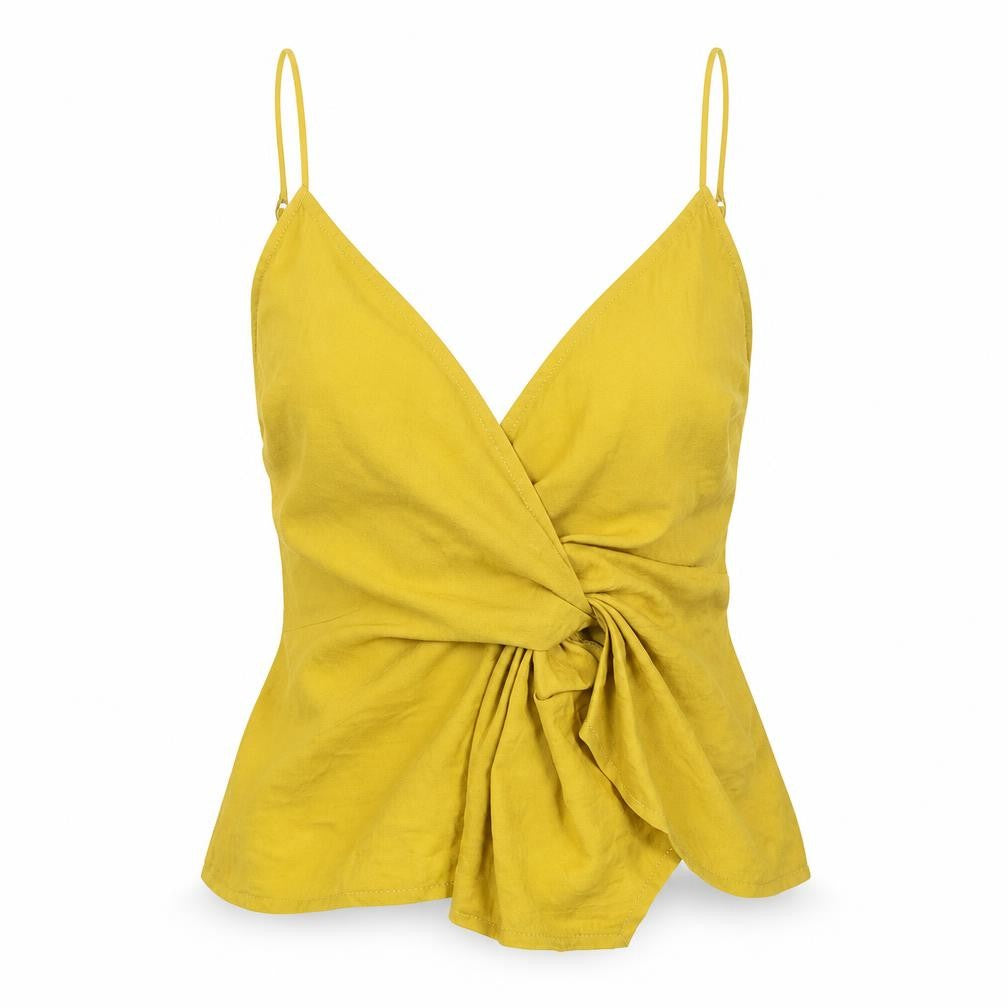 Missguided Womens Yellow Polyester Camisole Tank Size 10 V-Neck