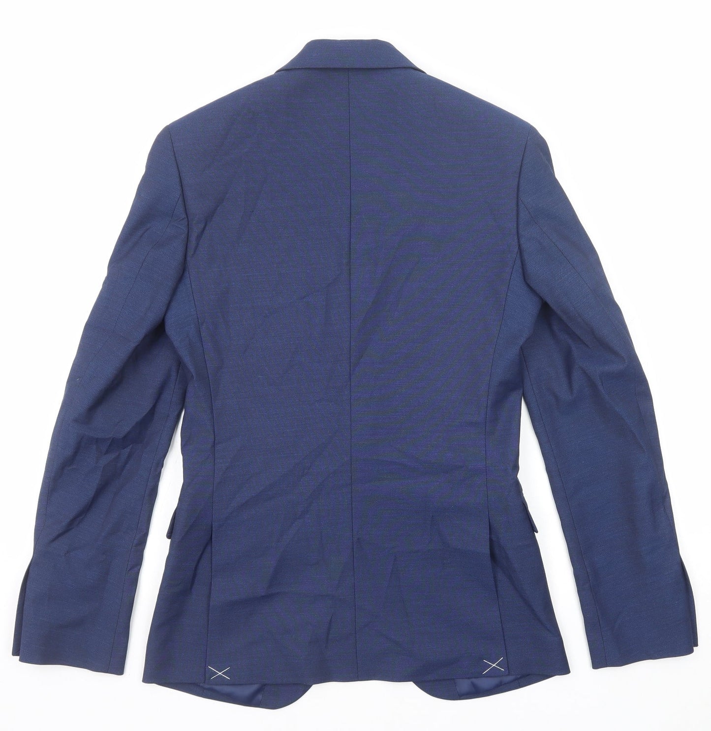 Marks and Spencer Mens Blue Polyester Jacket Suit Jacket Size 34 Regular