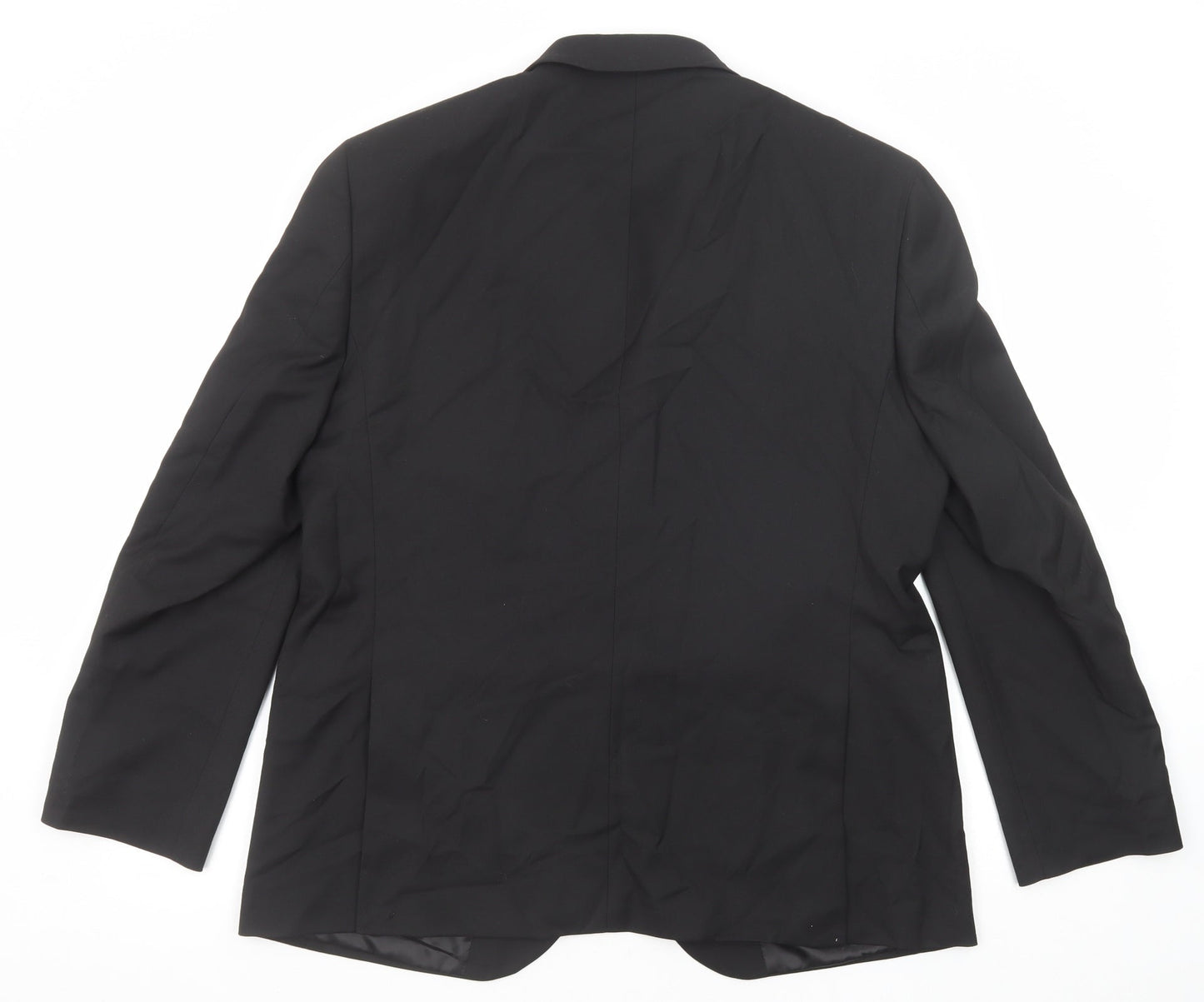 Marks and Spencer Mens Black Polyester Jacket Suit Jacket Size 42 Regular