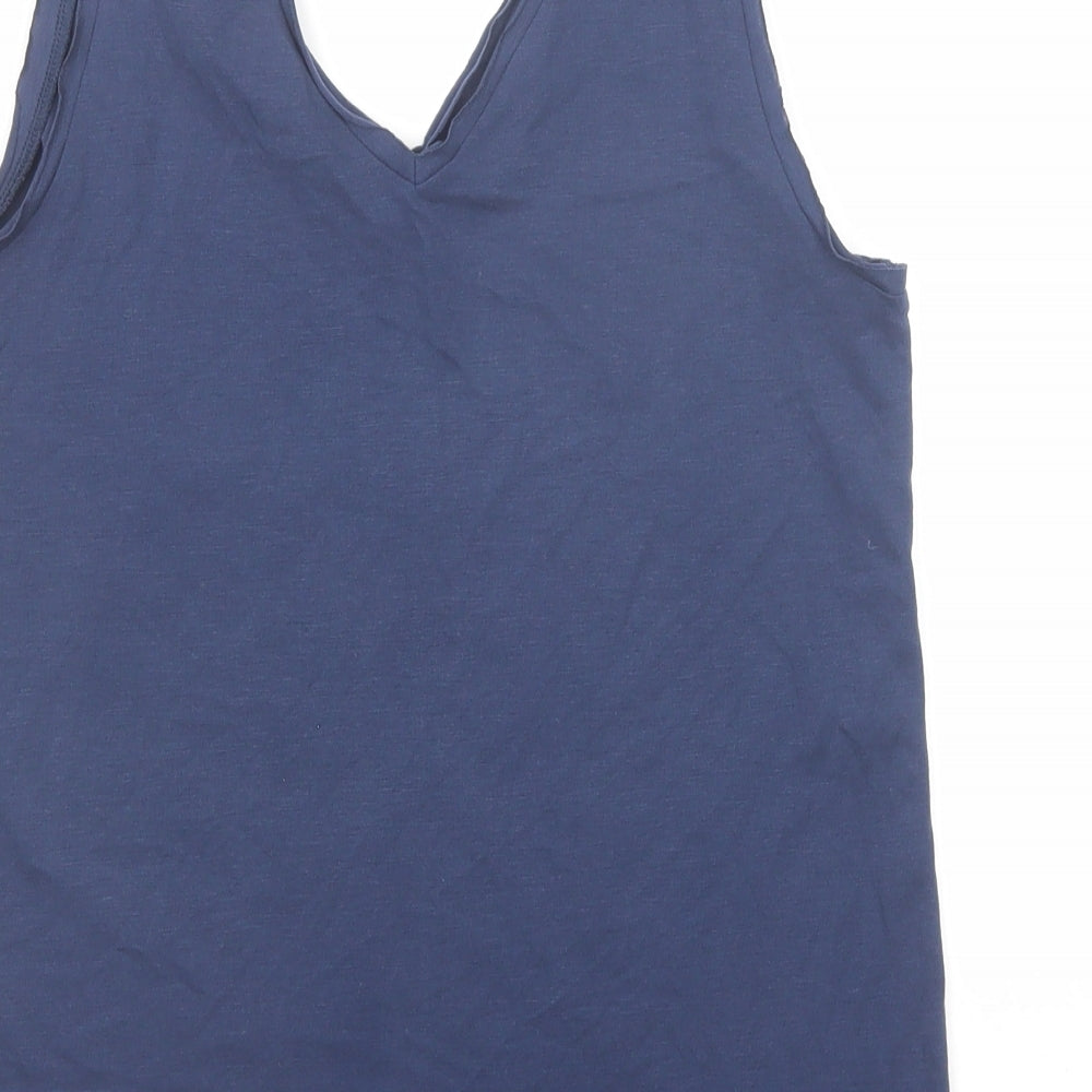 Disney Womens Black Viscose Basic Tank Size S V-Neck - Find Nemo Dory Just Keep Swimming