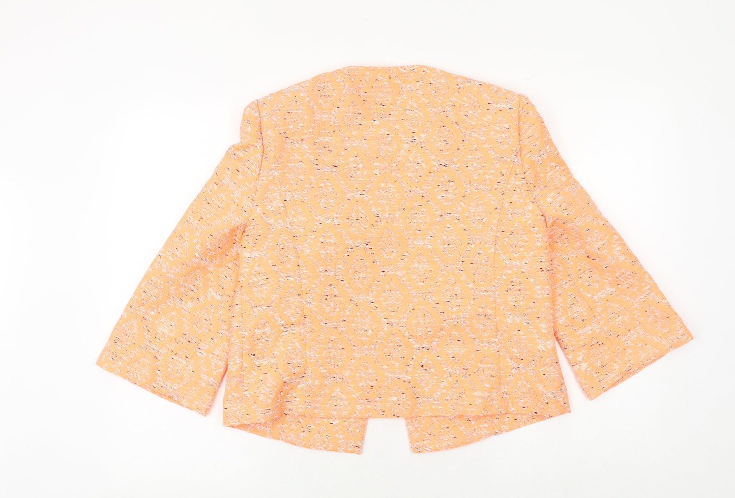 Marks and Spencer Womens Orange Geometric Jacket Blazer Size 12