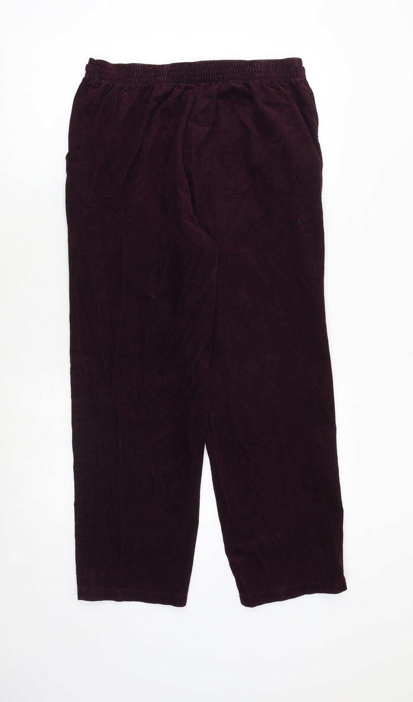 Marks and Spencer Womens Purple Polyester Trousers Size 10 Regular