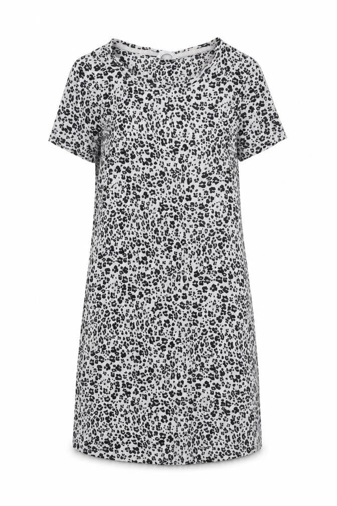 Marks and Spencer Womens Grey Animal Print Viscose Top Dress Size 6 - Leopard Print
