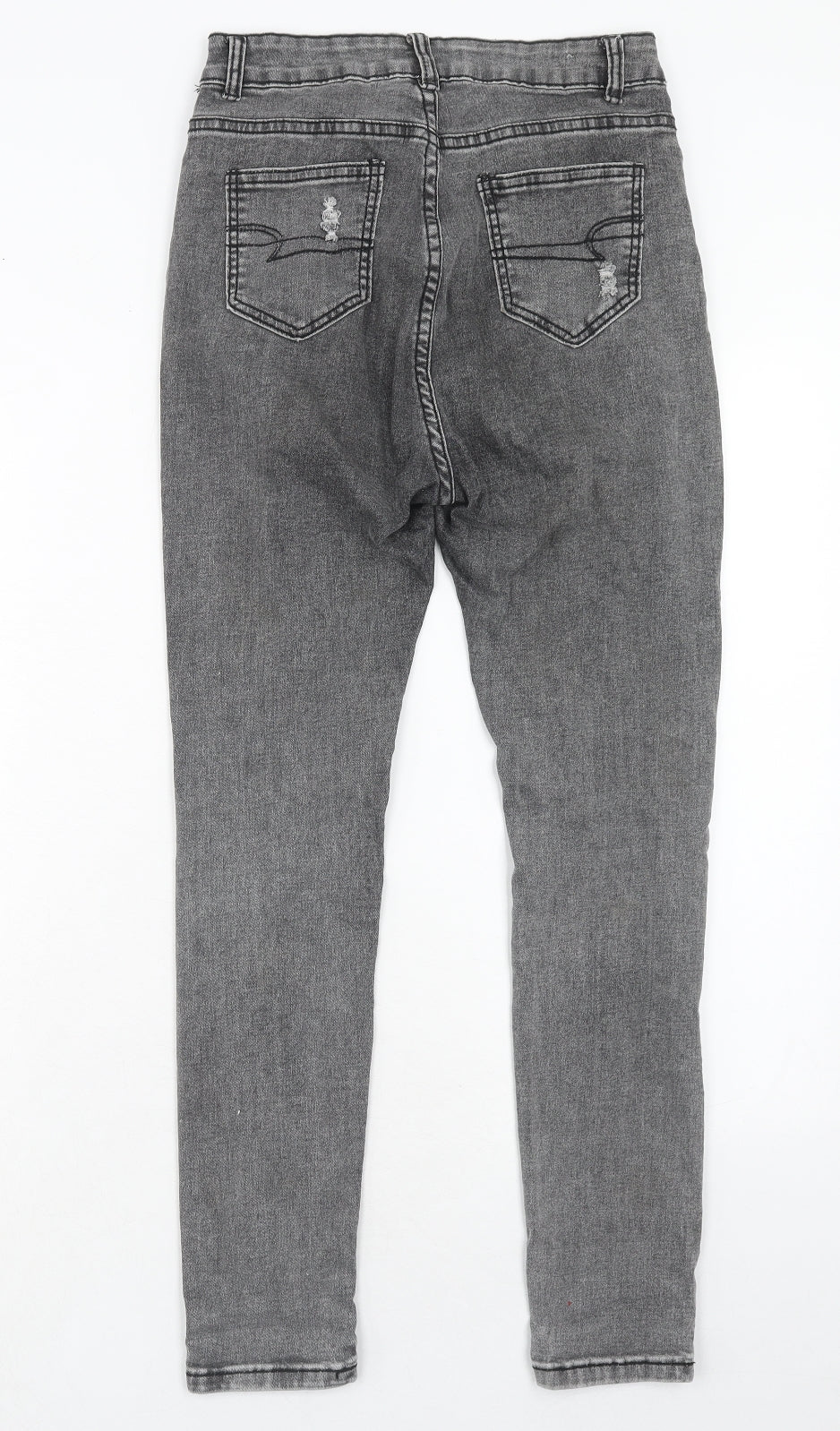Denim Wise Womens Grey Cotton Skinny Jeans Size 10 Regular Zip