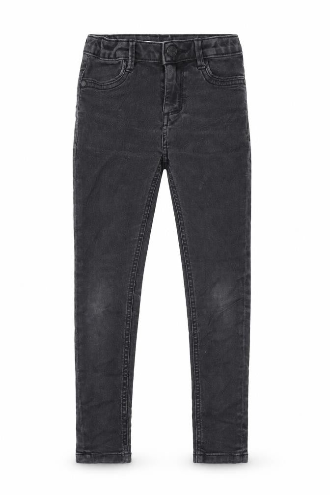 Marks and Spencer Girls Grey Cotton Skinny Jeans Size 7-8 Years Regular Zip