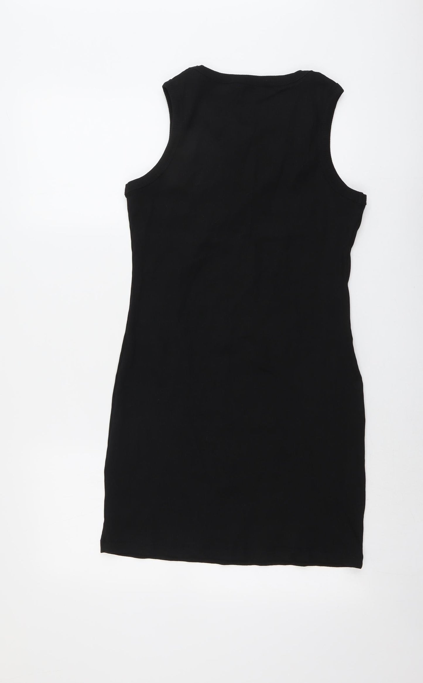 Brave Soul Womens Black Cotton A-Line Size L Round Neck Pullover