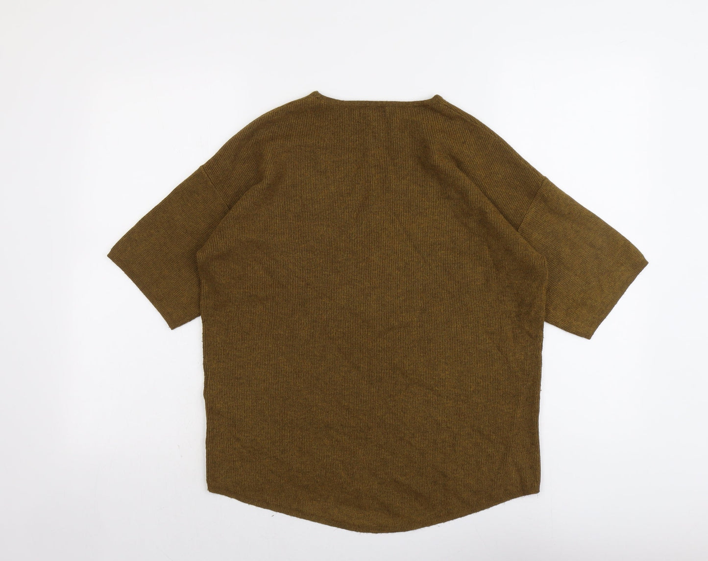 Warehouse Womens Brown Round Neck Viscose Pullover Jumper Size 6