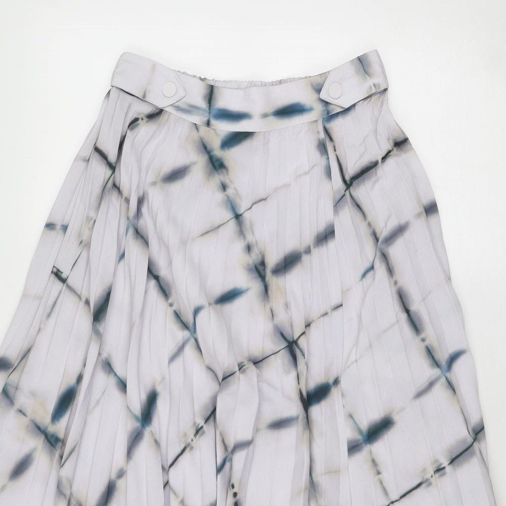 Topshop Womens Purple Geometric Polyester Swing Skirt Size 8