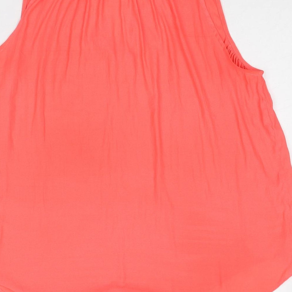 Gap Womens Pink Polyester Basic Blouse Size M V-Neck