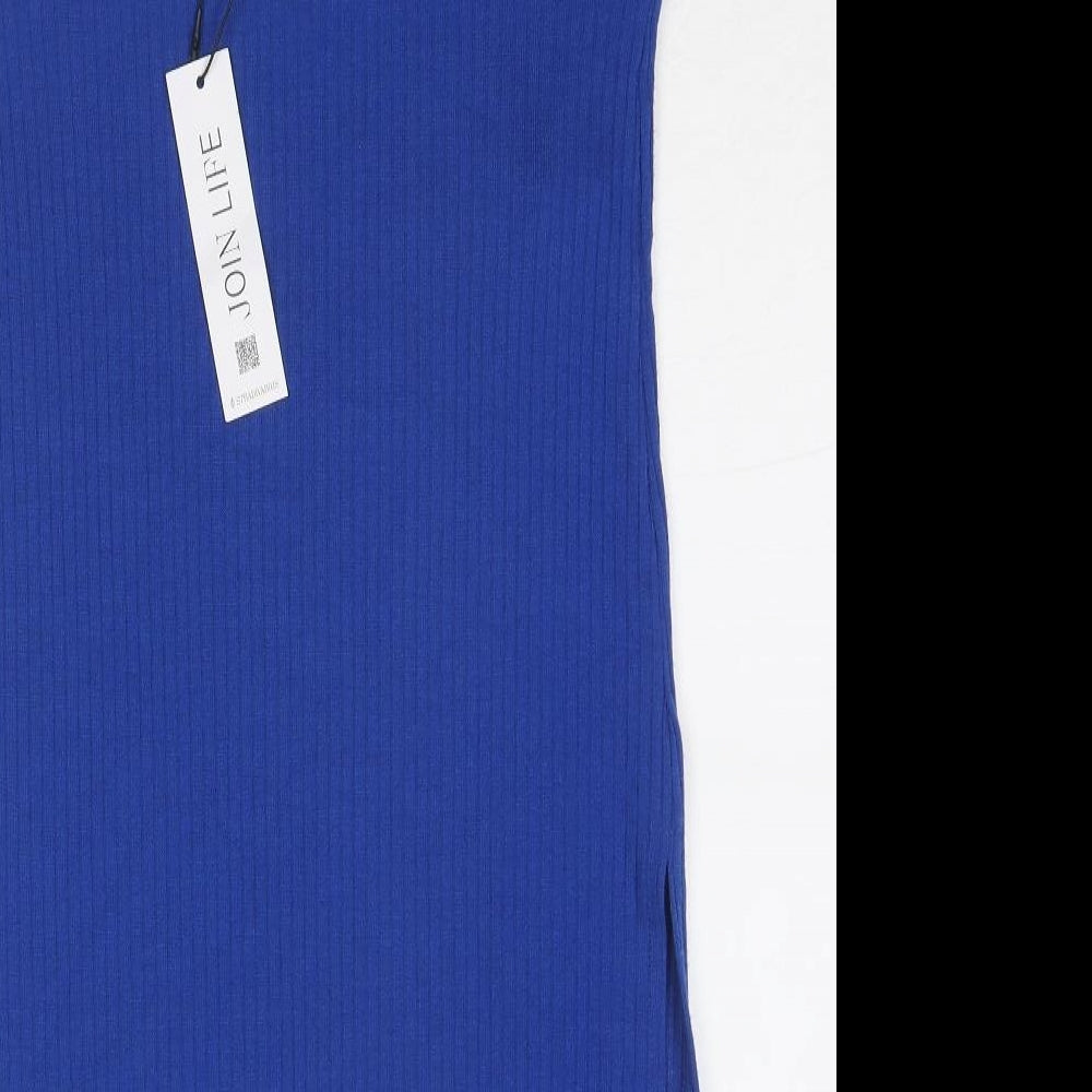 Stradivarius Womens Blue Viscose Bandage Skirt Size M