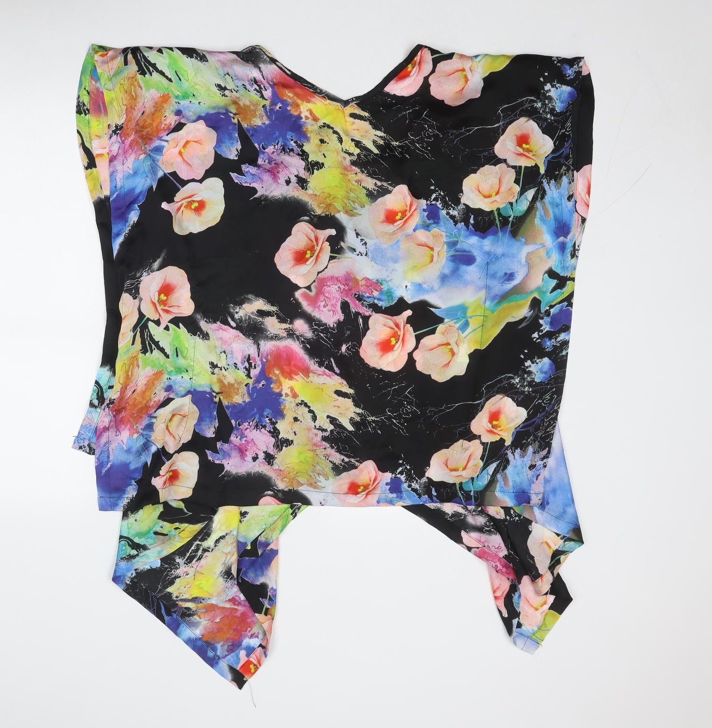 Alice & You Womens Multicoloured Floral Polyester Basic Blouse Size 10 Round Neck