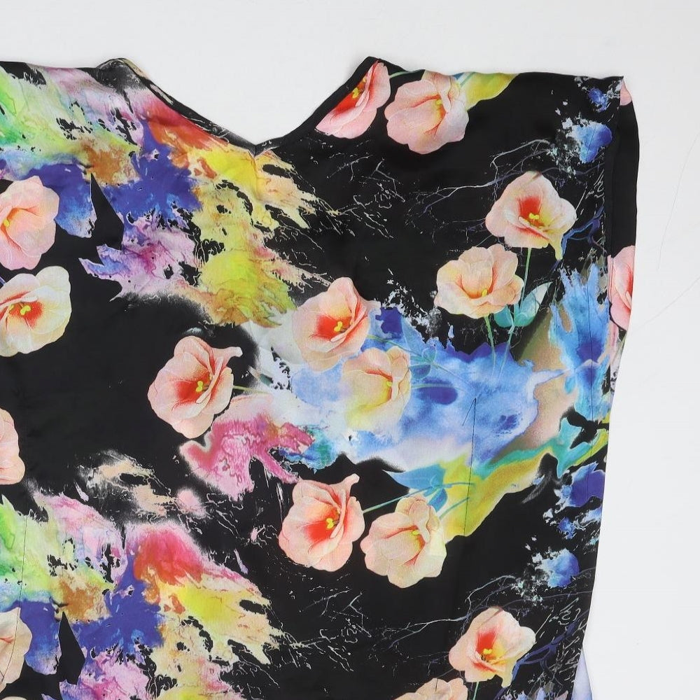 Alice & You Womens Multicoloured Floral Polyester Basic Blouse Size 10 Round Neck