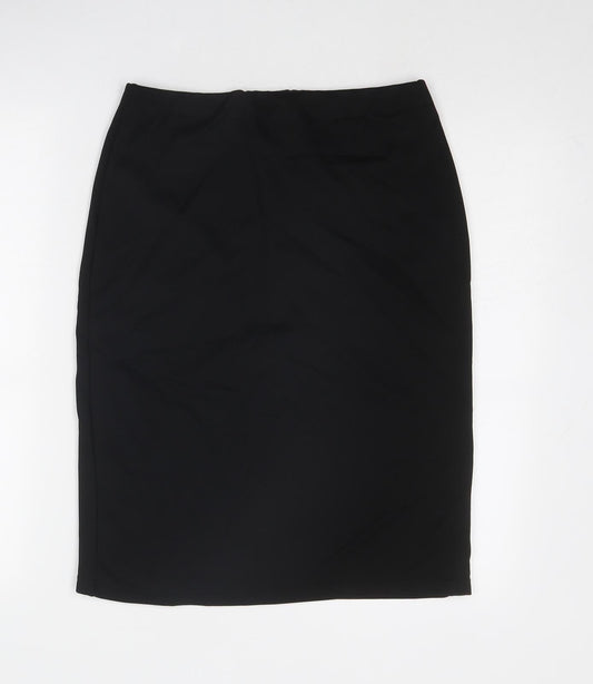 Style Report Womens Black Polyester A-Line Skirt Size 28 in