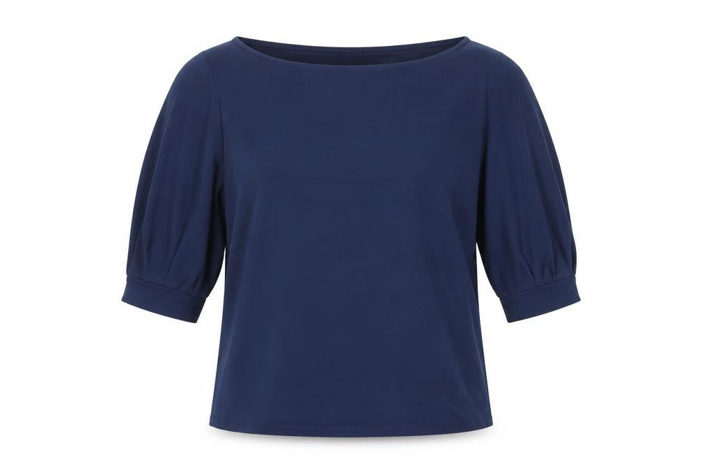 H&M Womens Blue Polyester Basic Blouse Size XS Round Neck