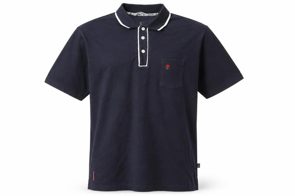 Kukri Mens Blue Cotton Polo Size XL Collared Button