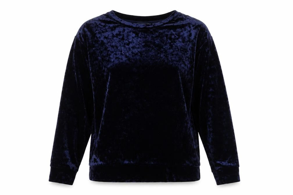 H&M Womens Blue Polyester Pullover Sweatshirt Size S Pullover