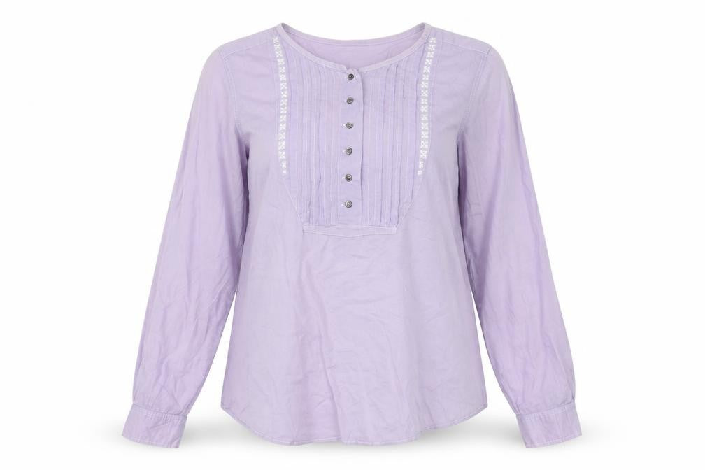 Womens UK Size S Gap Purple Cotton Blouse