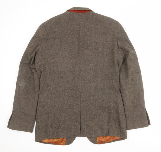 Marks and Spencer Mens Brown Polyester Jacket Blazer Size 40 Regular