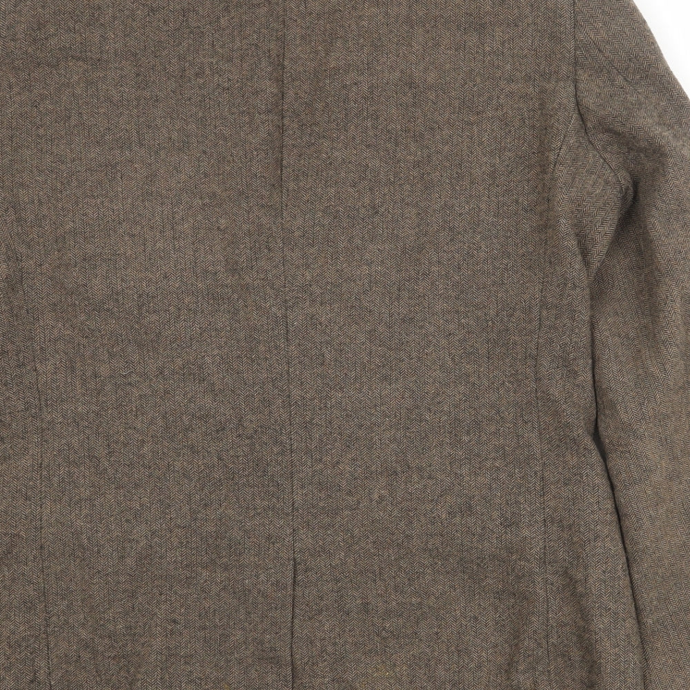 Marks and Spencer Mens Brown Polyester Jacket Blazer Size 40 Regular